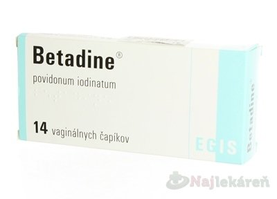 E-shop Betadine 200 mg vaginálne čapíky 14 ks