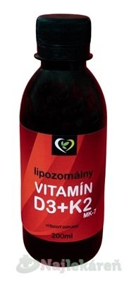E-shop Lipozomálny VITAMÍN D3+K2 - Zdravý svet, 200 ml
