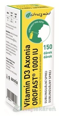 E-shop Vitamín D3 Axonia OROFAST 1000 IU, sprej pod jazyk 30ml