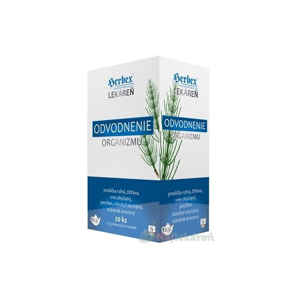 HERBEX Lekáreň ODVODNENIE organizmu, 20x3g