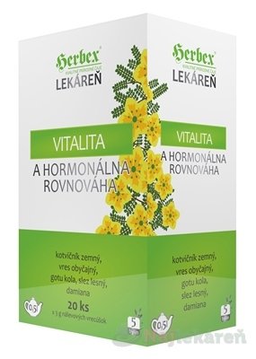 E-shop HERBEX Lekáreň VITALITA a hormonálna rovnováha, bylinný čaj 20x3g