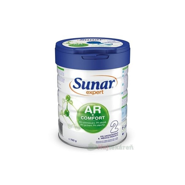 Sunar Expert AR+COMFORT 2, dojčenská výživa od ukonč. 6. mesiaca, 700g