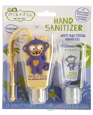 E-shop JACK N´JILL Antibakteriálny gél na ruky pre deti s puzdrom OPICA 2x29ml