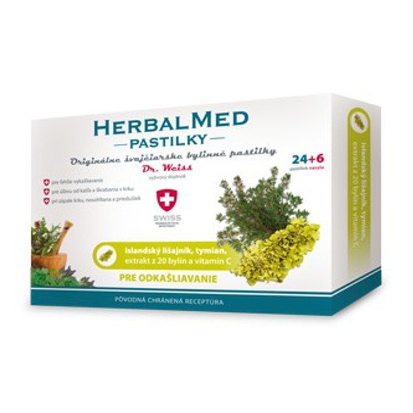 E-shop HerbalMed pastilky pre odkašliavanie 30 pastiliek