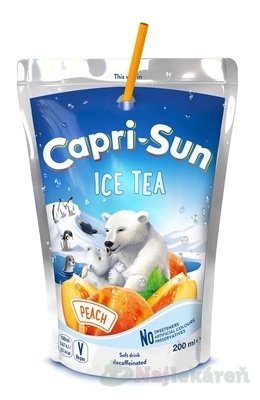 E-shop Capri-Sonne Ice Tea Peach pasterizovaný ovocný nápoj, 200ml