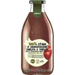 Zdravo 100% ŠŤAVA Z GRANÁTOVÉHO JABLKA A JABLKA 0,75l