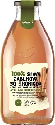 E-shop Zdravo 100% ŠŤAVA JABLKOVÁ SO ŠKORICOU 0,75l