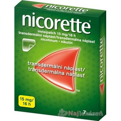 Nicorette invisipatch 15mg/16h náplasti proti fajčeniu 7ks