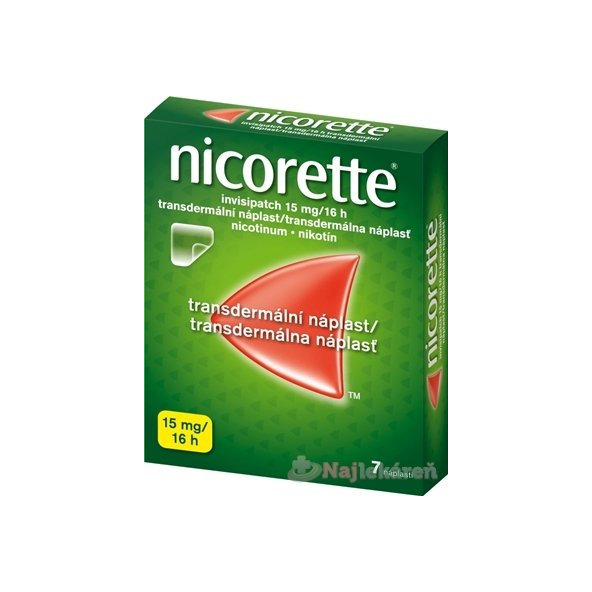 Nicorette invisipatch 15mg/16h náplasti proti fajčeniu 7ks