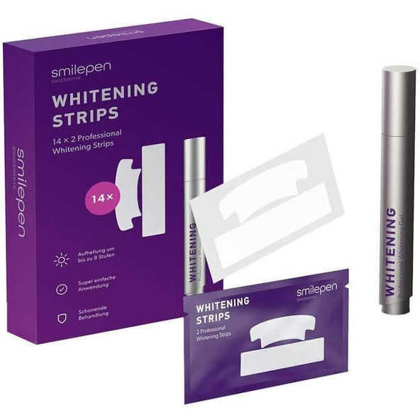 Smilepen WHITENING STRIPS bieliace pásiky na zuby 14ks
