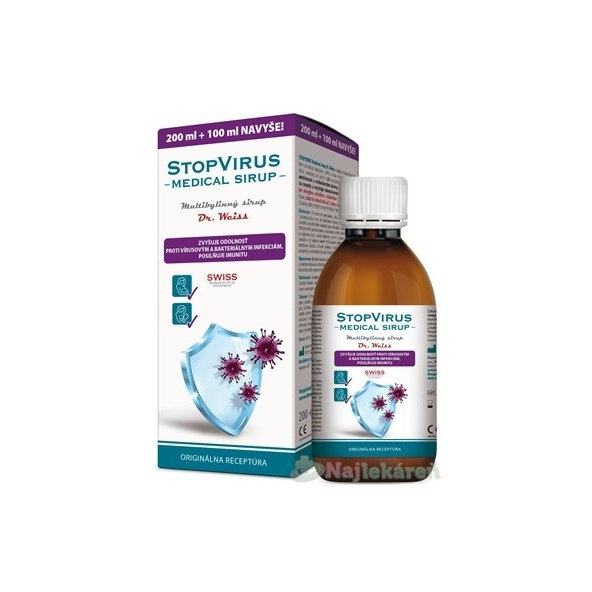Dr. Weiss STOPVIRUS Medical sirup na prechladnutie 300 ml