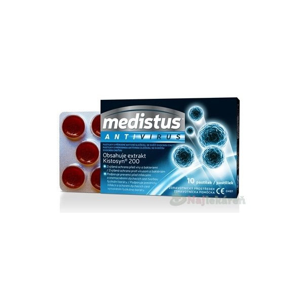 Medistus ANTIVIRUS na bolesť hrdla 10 pastiliek