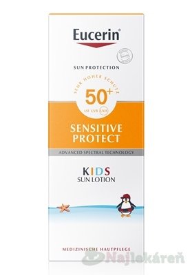E-shop Eucerin SUN SENSITIVE PROTECT SPF50+ detské mlieko na opaľovanie 150ml