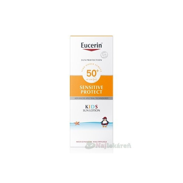 Eucerin SUN SENSITIVE PROTECT SPF50+ detské mlieko na opaľovanie 150ml