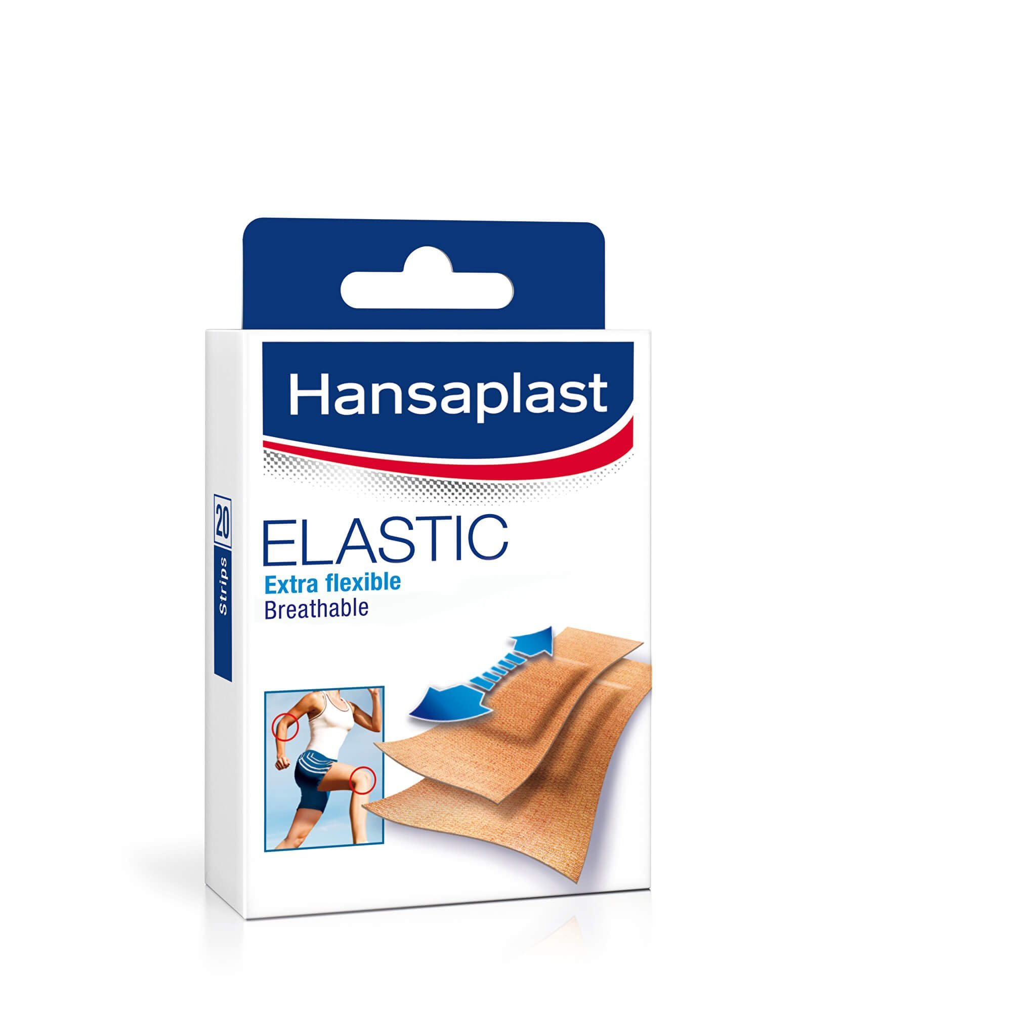 E-shop Hansaplast ELASTIC Extra flexible náplasť, stripy 20ks
