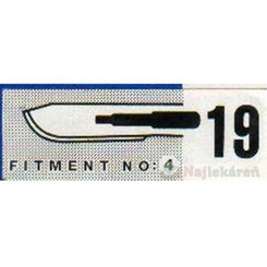 SKALPELOVÉ ČEPIELKY SURGEON č.19 jednorázové  100ks