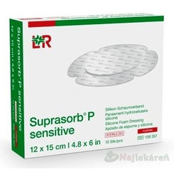 SUPRASORB P SENSITIVE silikónový penový obväz 12x15cm 10ks