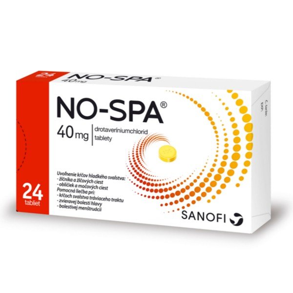 E-shop No-spa 40 mg na uvoľnenie kŕčov 24 tbl
