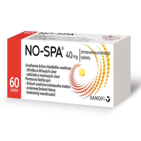 E-shop No-spa 40 mg na uvoľnenie kŕčov 60 tbl