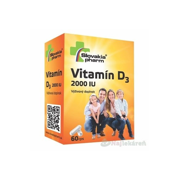 Slovakiapharm Vitamín D3 2000 IU  60ks