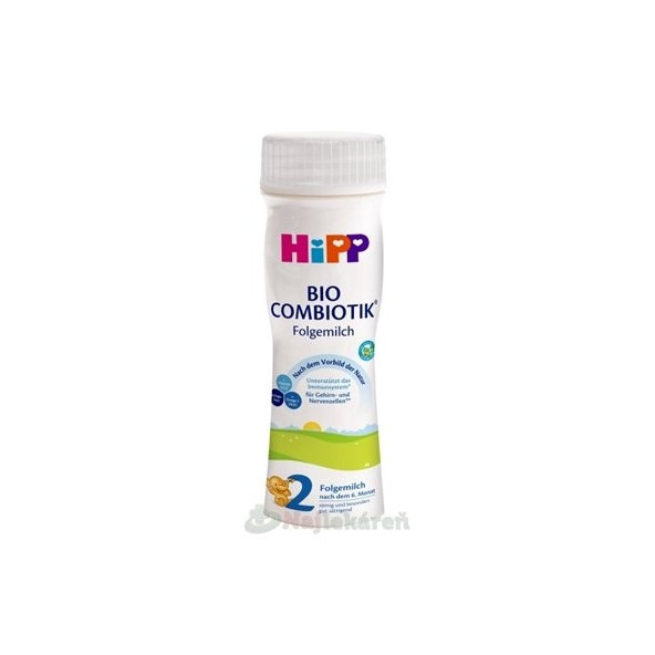 HiPP 2 BIO Combiotik® Následná tekutá mliečna dojčenská výživa od uk. 6. mesiaca, 200 ml
