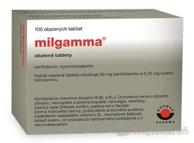 E-shop MILGAMMA pri ochoreniach nervov 100 tabliet