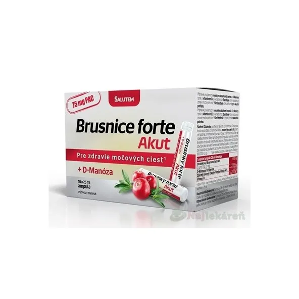 SALUTEM Brusnice forte Akut močové cesty 10x25 ml