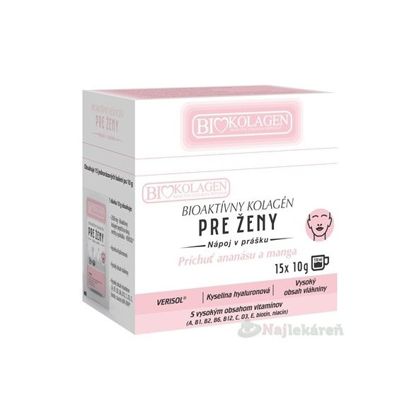 Asp BIOAKTÍVNY KOLAGÉN PRE ŽENY nápoj v prášku vrecúška 15x10 g