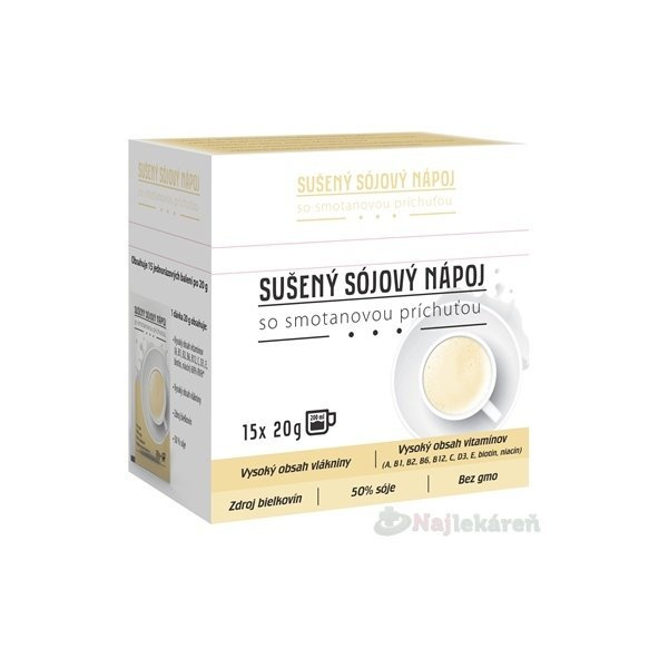 Asp SUŠENÝ SÓJOVÝ NÁPOJ so smotanovou príchuťou 15x20g