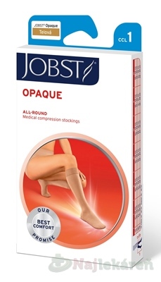 Jobst Opaque kompresívne lýtkové pančuchy bežná dĺžka so zatvorenou špičkou telové