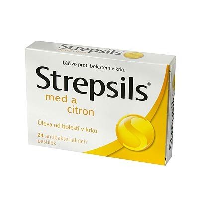 E-shop Strepsils Med a Citrón na bolesť hrdla 24 pastiliek