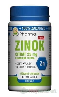 E-shop BIO Pharma ZINOK CITRÁT Forte 25 mg