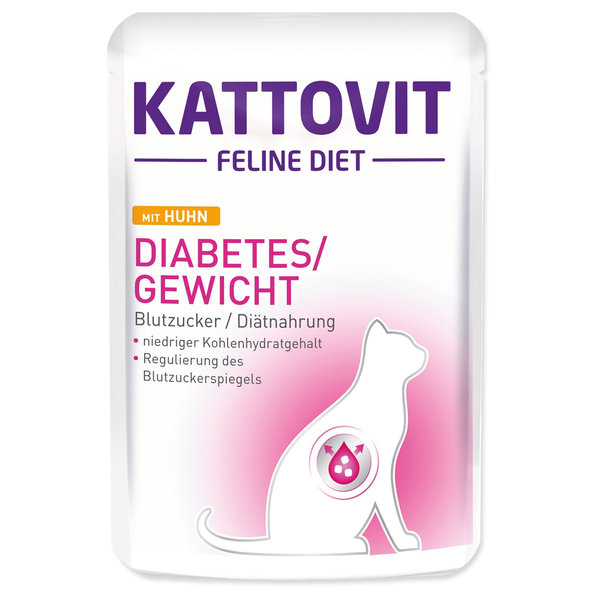 Kapsička Kattovit Diabetes/Gewicht kura 85g
