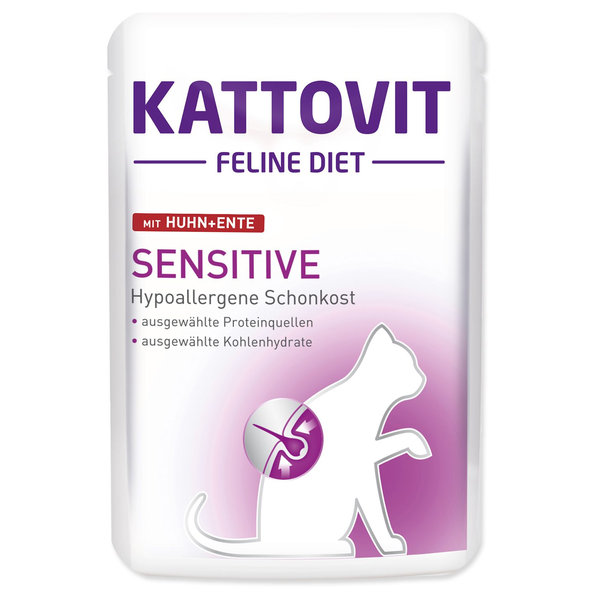 Kapsička Kattovit sensitive kura a kačka 85g