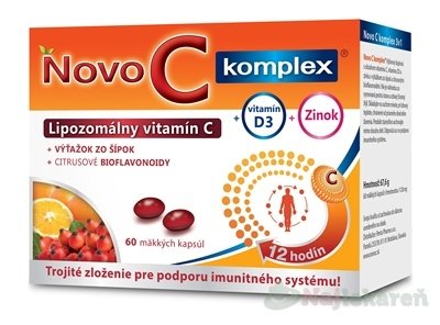 E-shop NOVO C KOMPLEX Lipozomálny vitamín C + vitamín D3 + zinok, 60 kapsúl