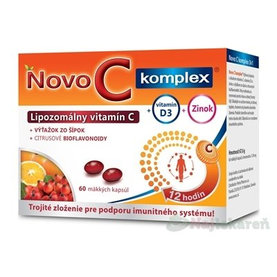 NOVO C KOMPLEX Lipozomálny vitamín C + vitamín D3 + zinok, 60 kapsúl