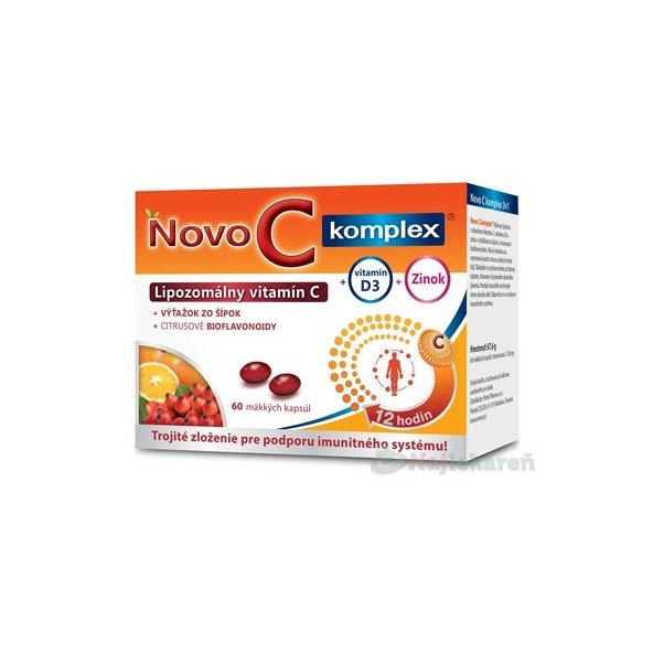 NOVO C KOMPLEX Lipozomálny vitamín C + vitamín D3 + zinok, 60 kapsúl