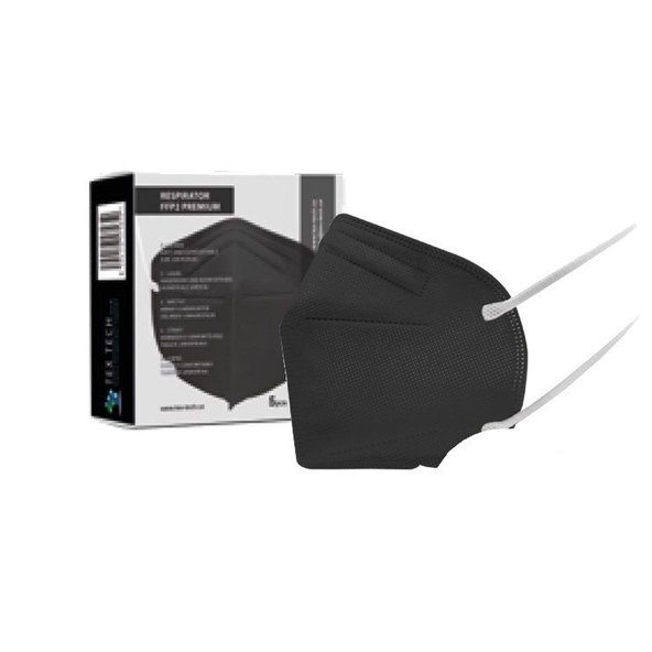 Respirátor FFP 2 čierny, premium 5ks