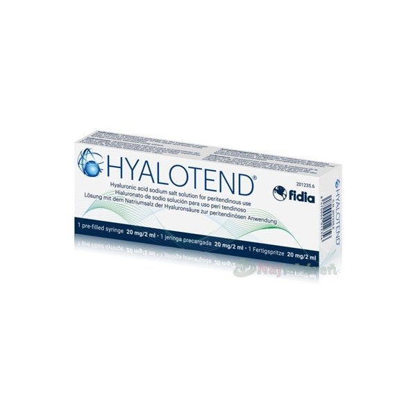 HYALOTEND viskoelastický roztok s kyselinou hyalurónovou pri liečbe bolesti 2 ml