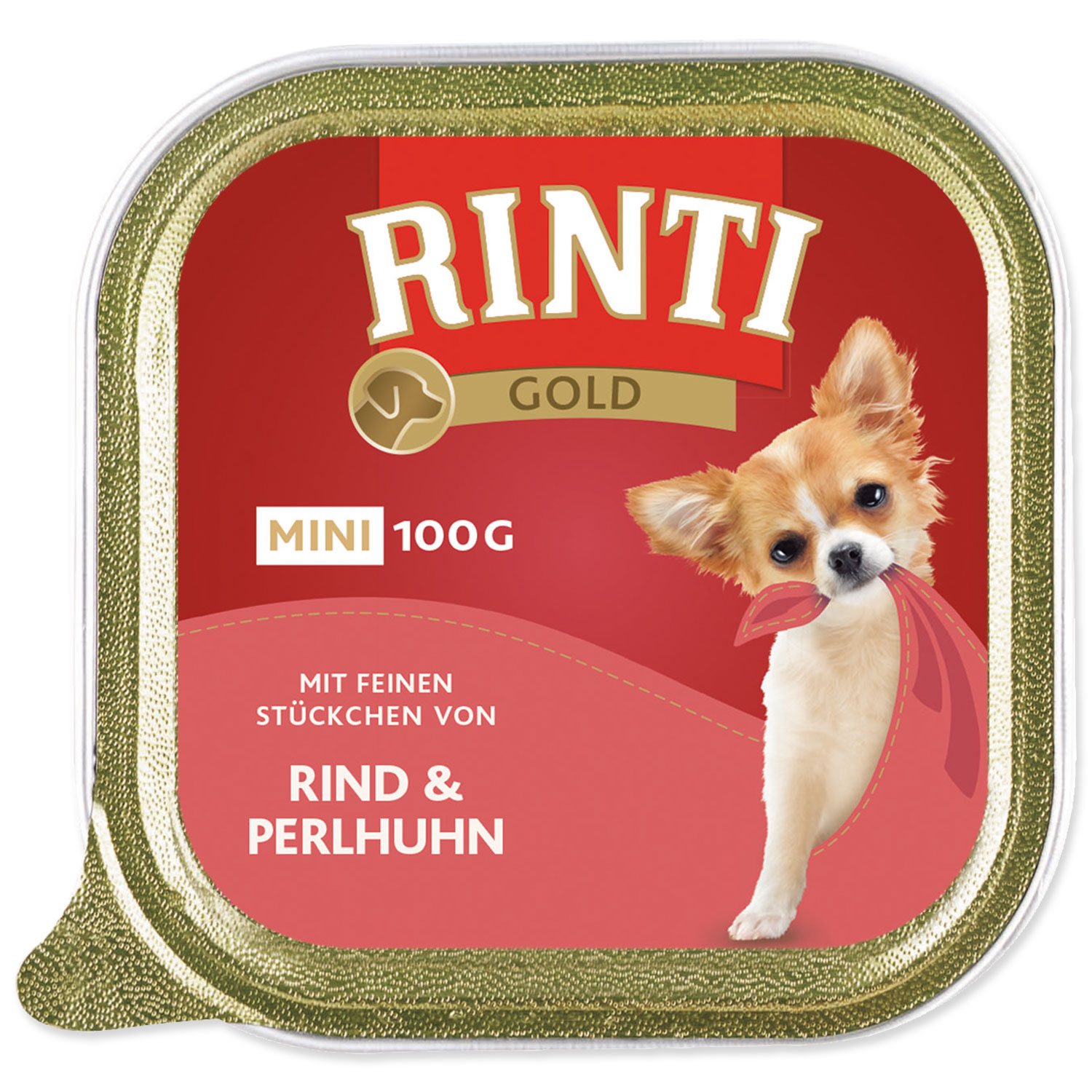 Rinti Gold Adult Mini vanička hovädzie a perlička 16 x 100 g