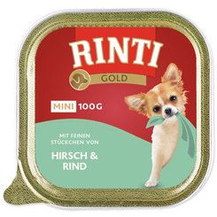 Rinti Gold Adult Mini vanička jeleň a hovädzie 16 x 100 g
