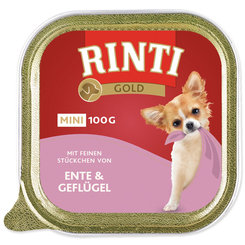 Rinti Gold Adult Mini vanička kačka a hydina 16 x 100 g