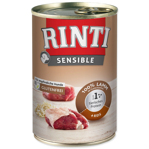 Rinti Sensible Adult konzerva jahňa a ryža 12 x 400 g