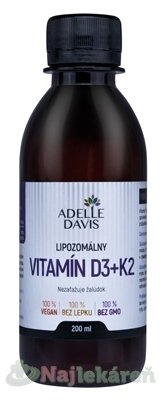 E-shop ADELLE DAVIS Lipozomálny VITAMÍN D3+K2 200 ml