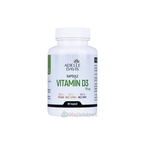 ADELLE DAVIS VITAMÍN D3 50 mcg 60 kapsúl