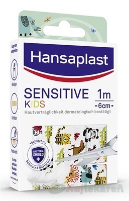 E-shop Hansaplast SENSITIVE KIDS Zvieratká, Náplasti pre citlivú pokožku 1mx6cm, 1ks