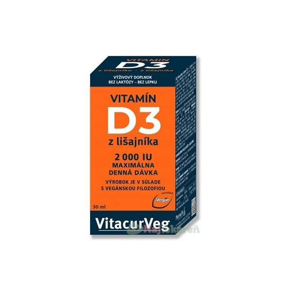 PHARMALIFE Vitamín D3 z lišajníka 2000 IU, kvapky 30ml