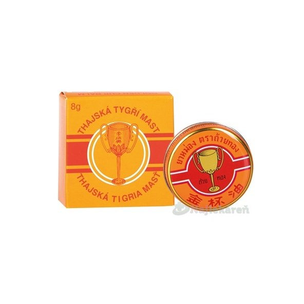 Thajská tigria masť GOLDEN CUP BALM na bolesť 8 g