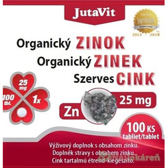JutaVit Organický Zinok 25 mg, 100ks