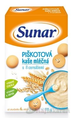 E-shop Sunar PIŠKÓTOVÁ KAŠA mliečna s 8 cereáliami, 225g
